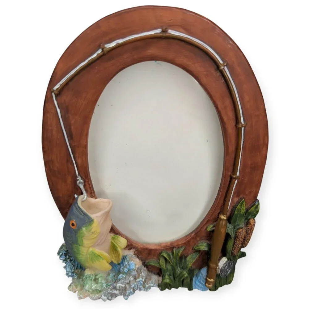 Fishing Themed Oval Resin Picture Frame 4